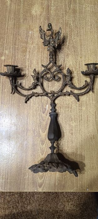 Świecznik mosiężny