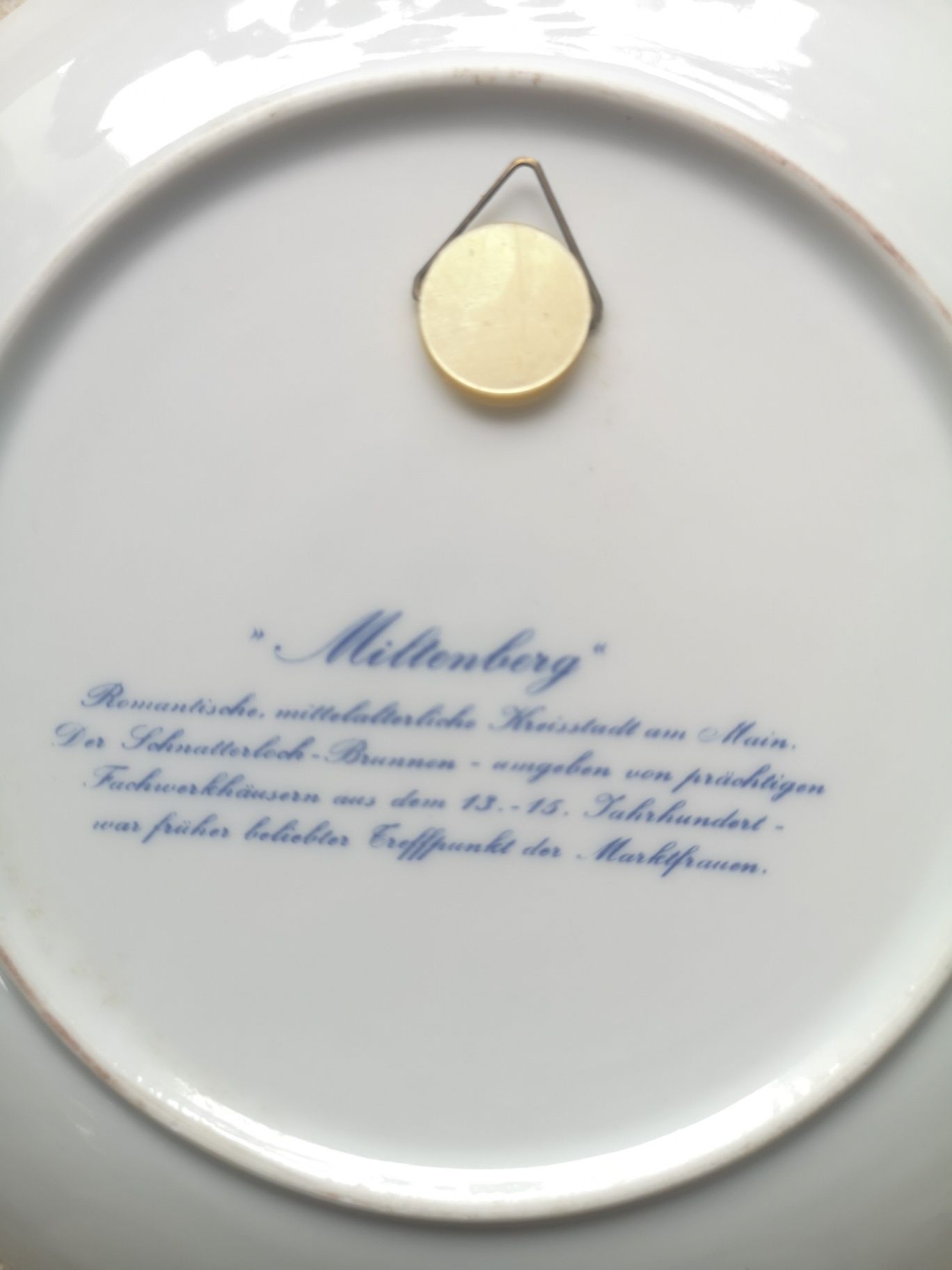 Talerz ozdobny deserowy MILTENBERG porcelanowy antyk prl niemcy