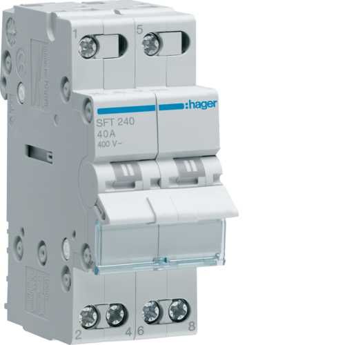 Перемикач I-0-II із загалн. вих. зверху 400В.Hager SFT SF SFB HIM HI