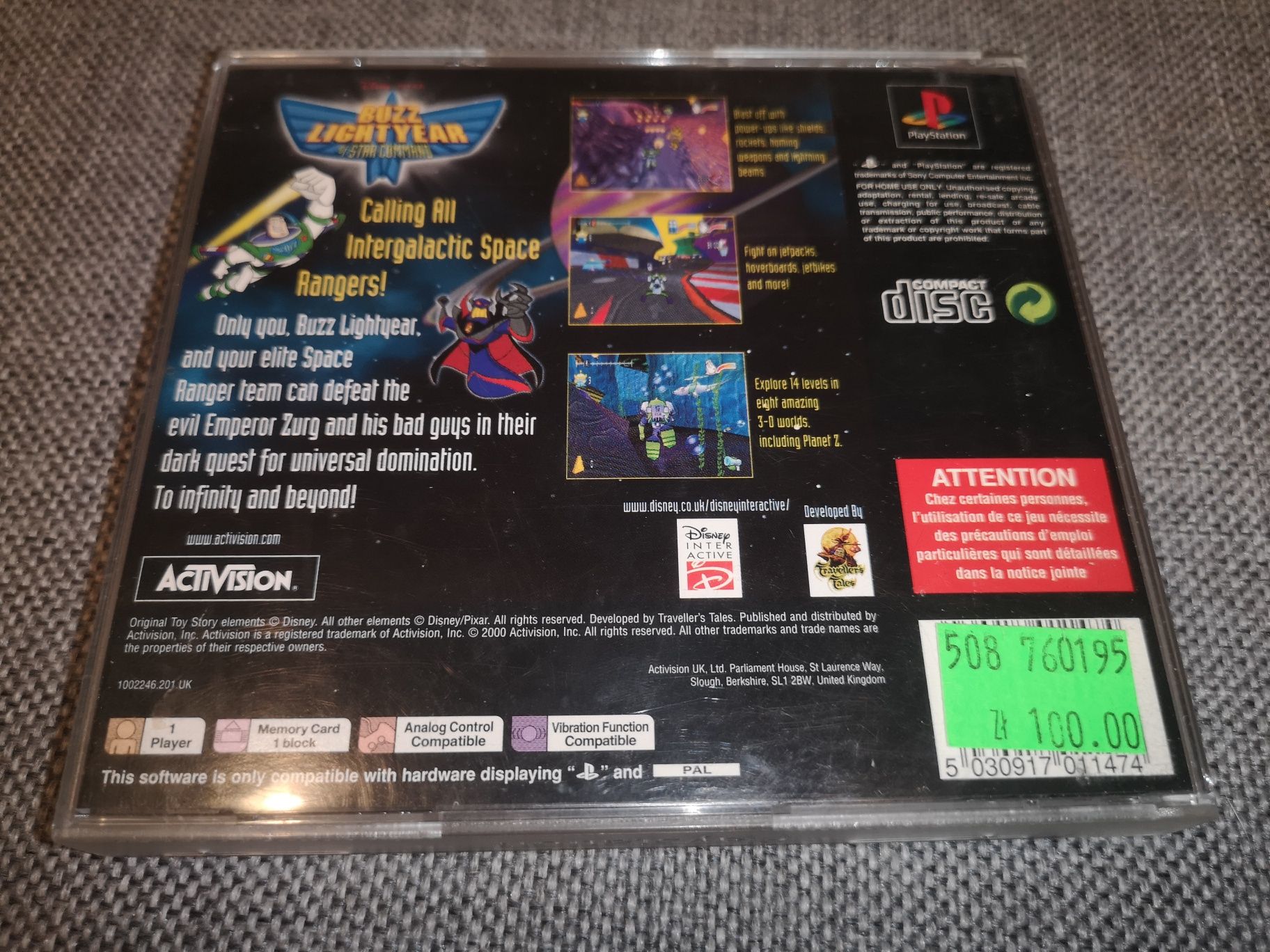 Buzz LightYear Disney PSX PS1 gra ANG (stan bdb) kioskzgrami sklep