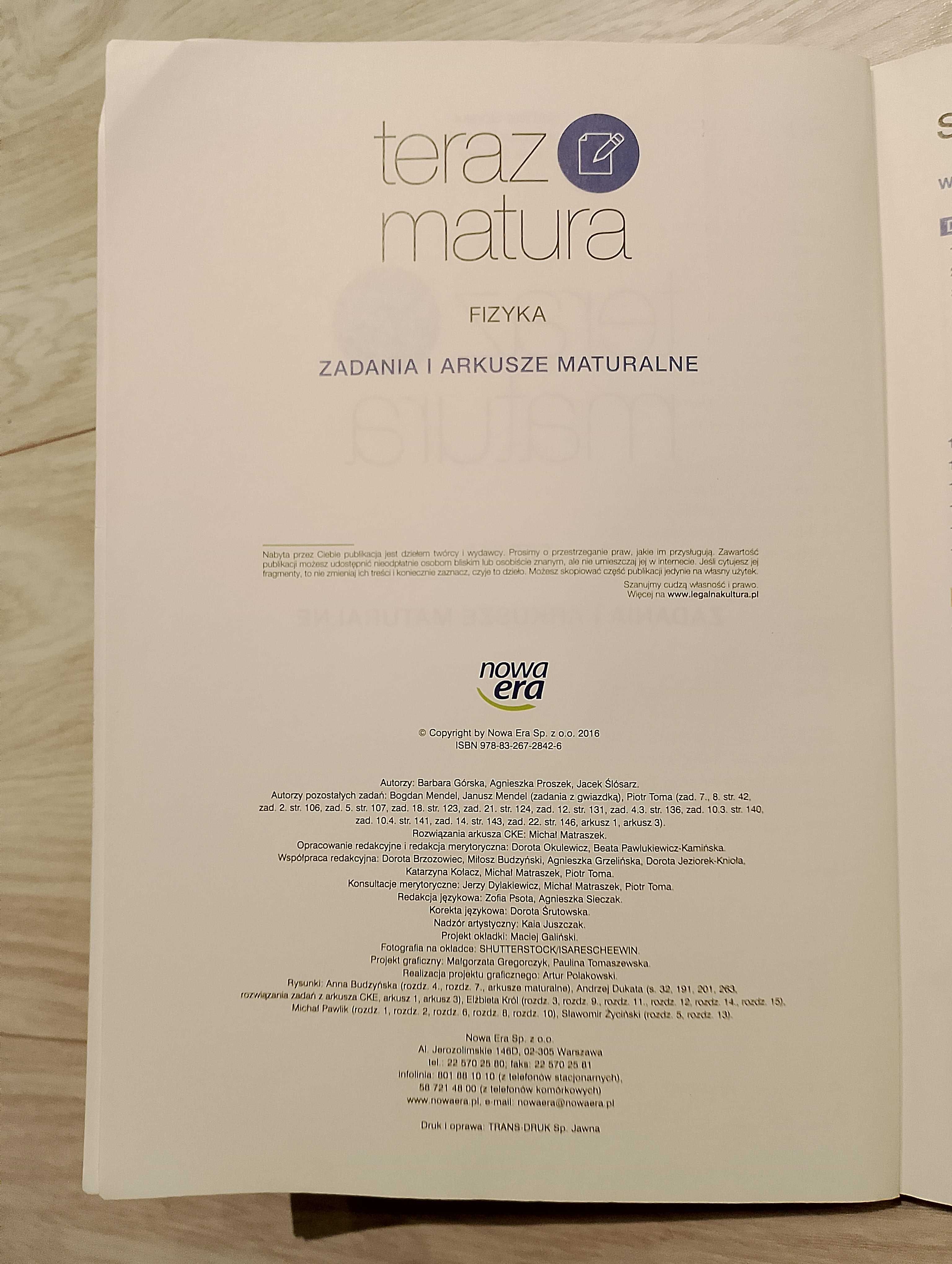 Teraz matura FIZYKA, zadania i arkusze maturalne