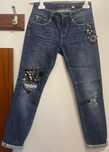 Jeans Fracomina com apliques e brilhantes