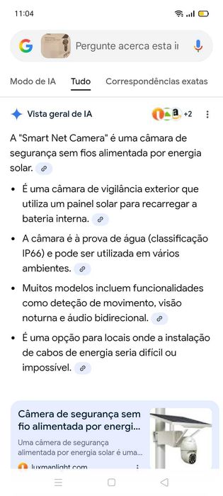 Câmera vigilância Solar 137€.. Oportunidades