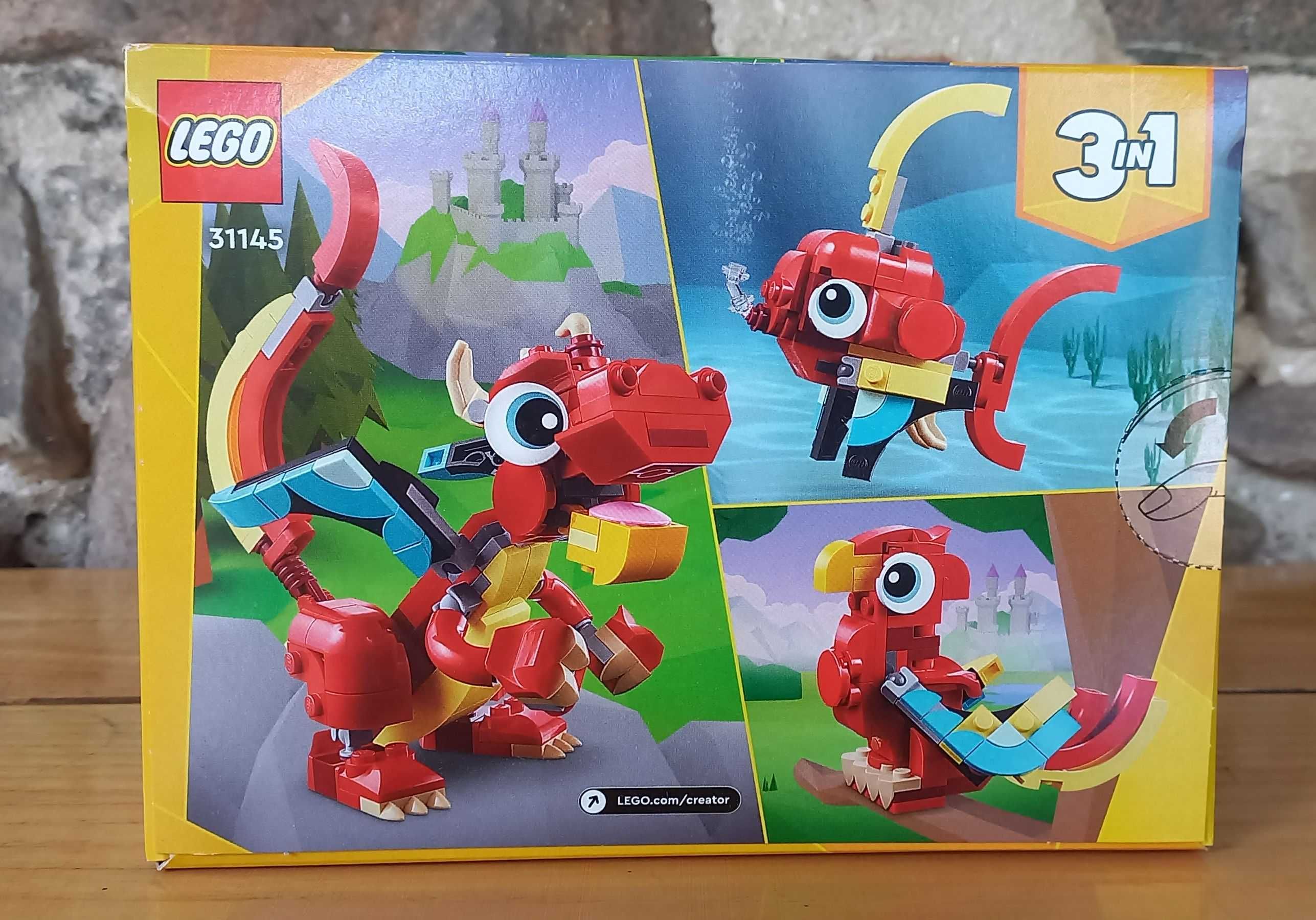 Lego Creator - Creature - Zestaw 31145 - Czerwony Smok