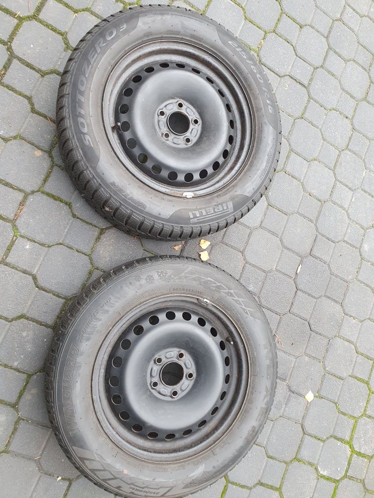 4 felgi 5x108 opony zimowe 215/60R16 + nakretki okazja !