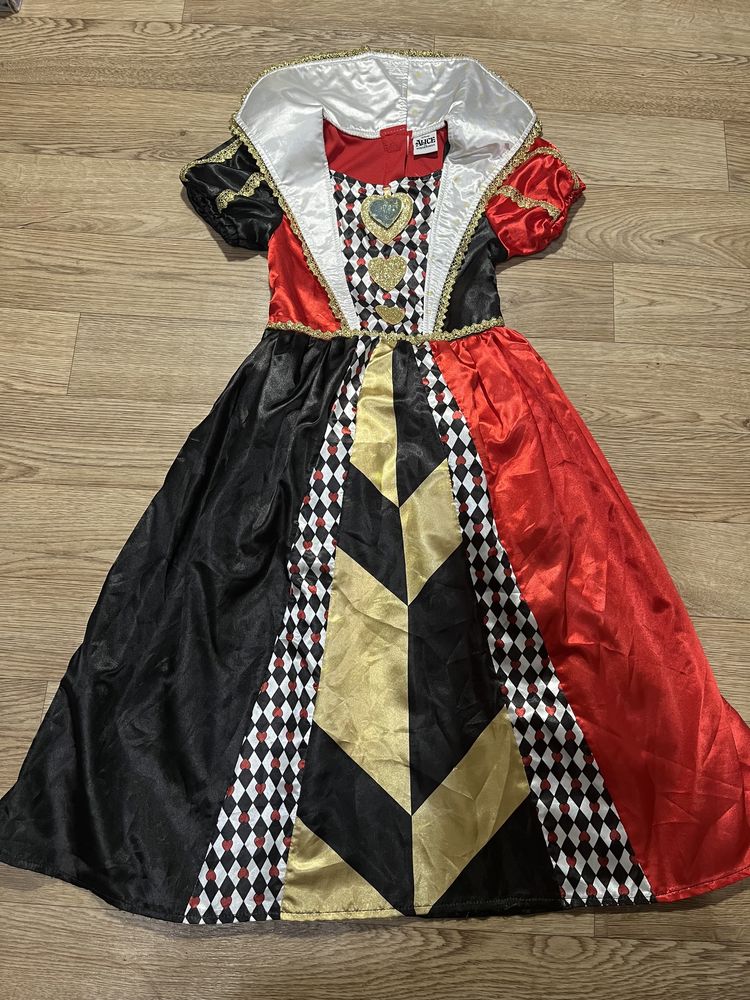 Платье карточная королева 5-6 лет рост 110-120 пиковая дама