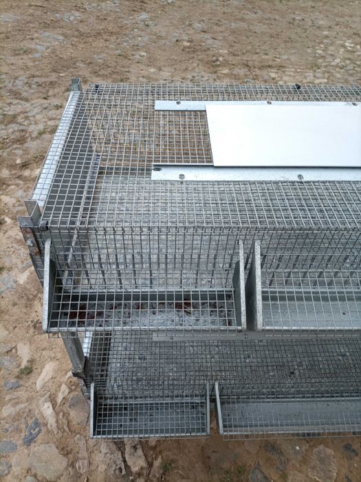 Duas (2) Jaulas de Engorda Codornizes (100x50x20cm)