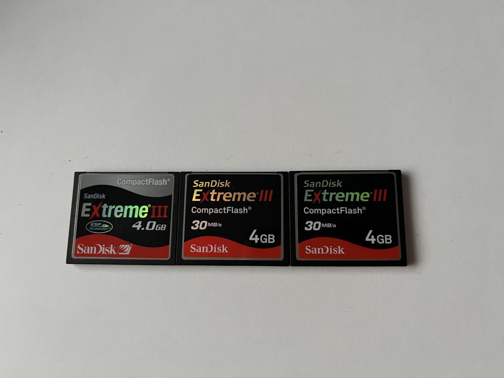 Karty Compact Flash 3x 4GB