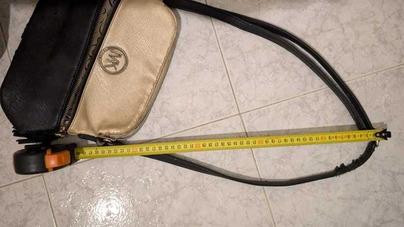 Mala de ombro / com alça / bolsa tiracolo / creme e preta simples