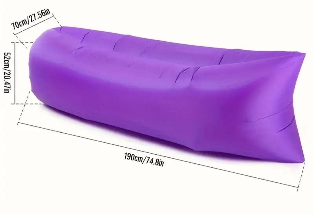 Leżak sofa na plaże nadmuchiwana wiatrem