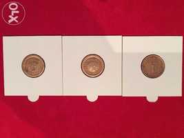 Pack - 1 centavo 1920 & 5 centavos 1924 e 1927