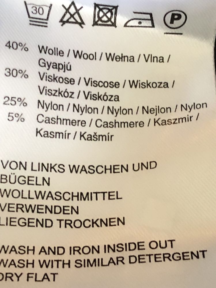 Wełniany sweter z dodatkiem kaszmiru ciemny turkus 48