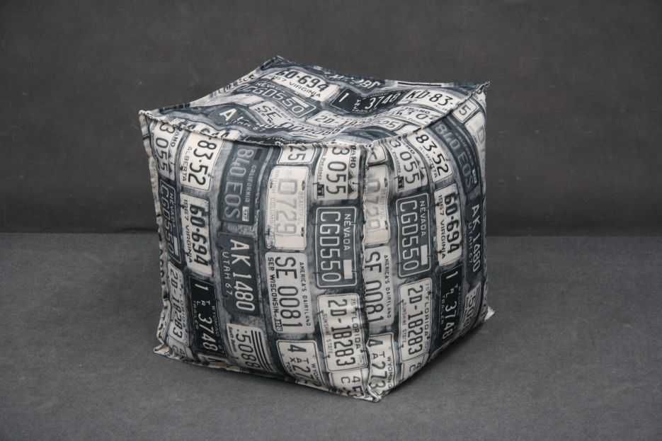 Nowa pufa sakwa taboret miękka kwadratowa - różne kolory - BGM24.pl