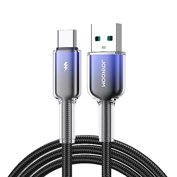Kabel Joyroom S-A42 Crystal-Clear Series 3A USB-A - USB-C 1,2m - czarn