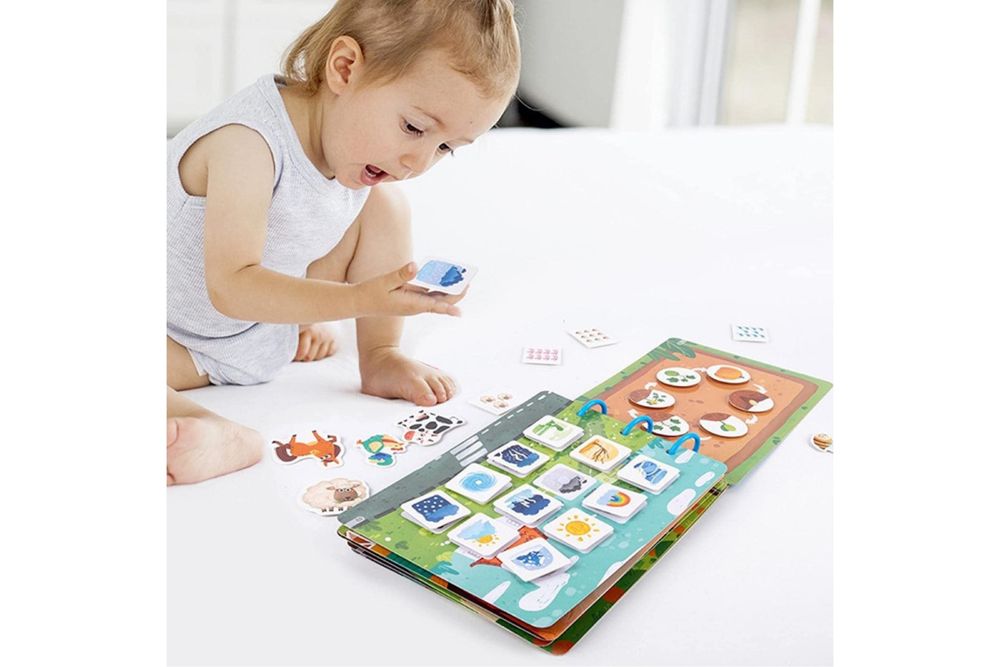 Розвиваюча книга Монтессорі на липучці Busy Book Ферма