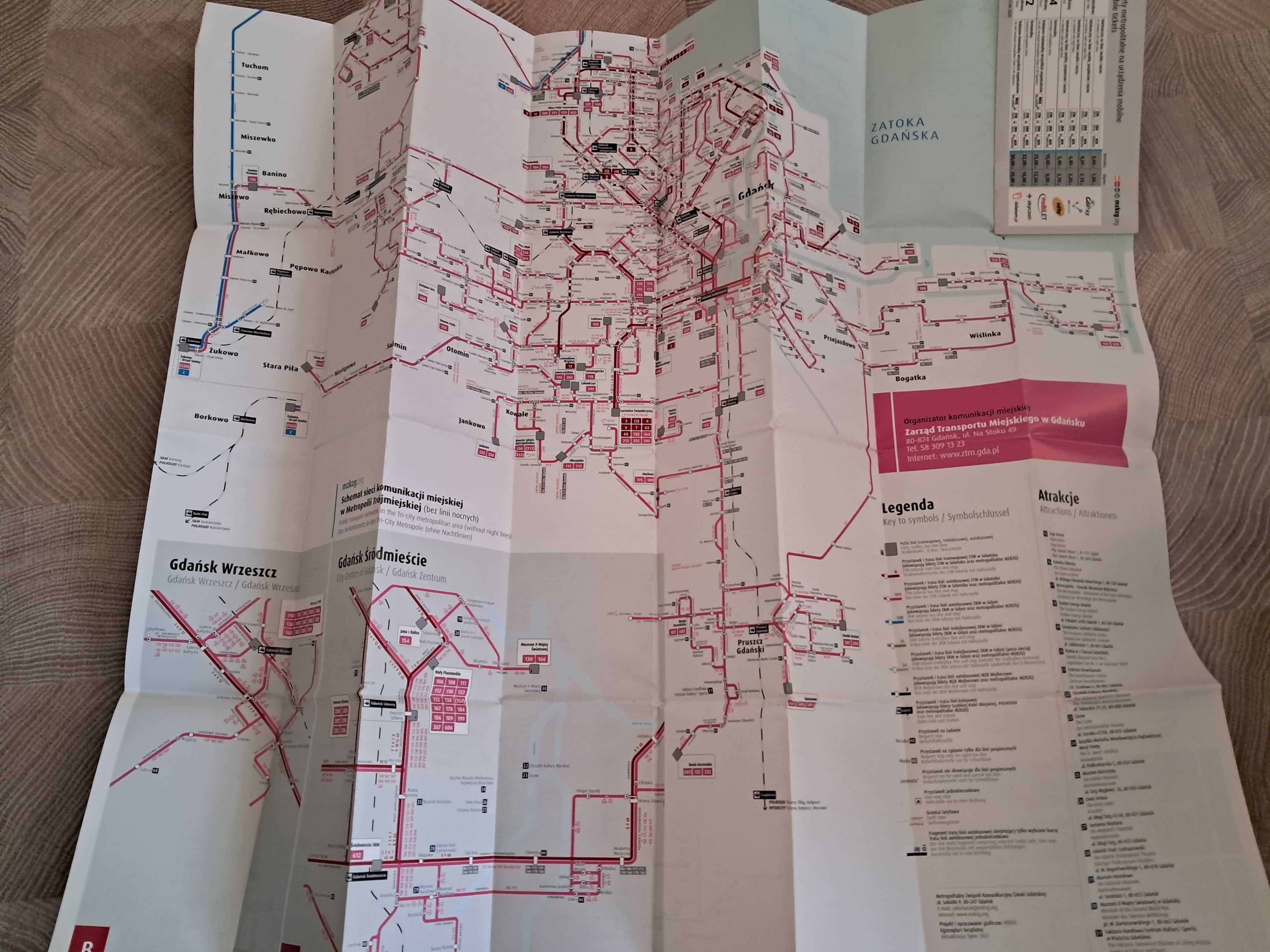 schemat sieci komunikacji miejskiej trójmiasto SKM ZKM ZTM tramwaj