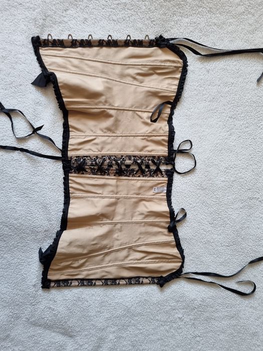 Gorset damski czarny złoty