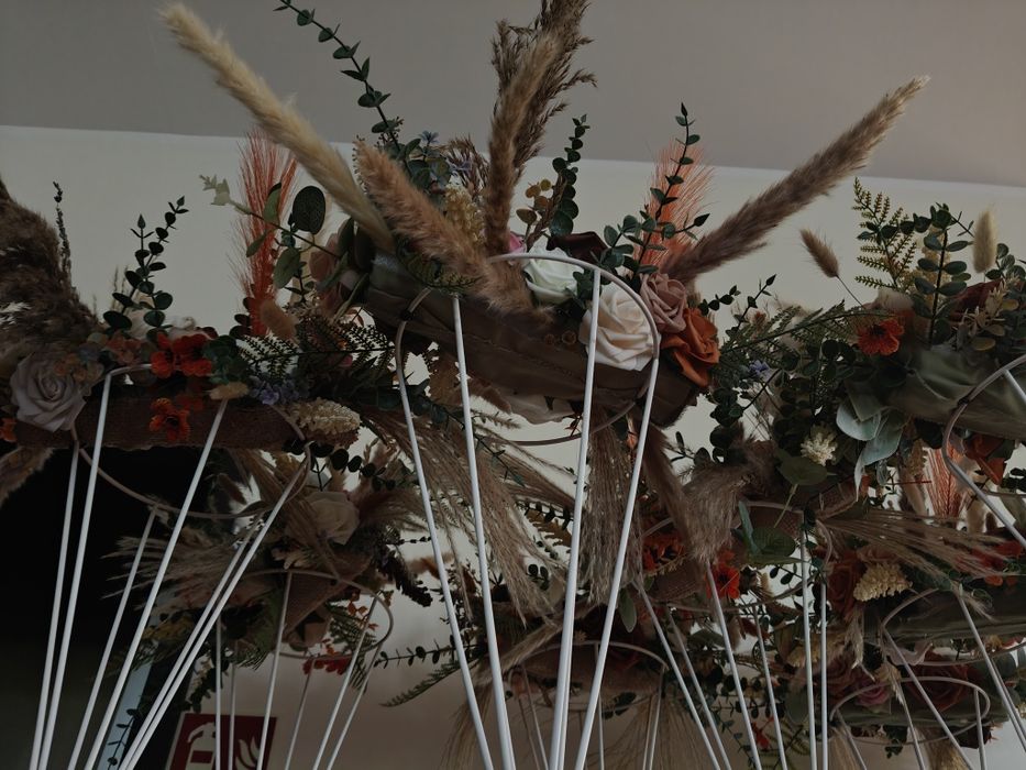 stojaki ślubne weselne boho dekoracje rustykalne na stoły