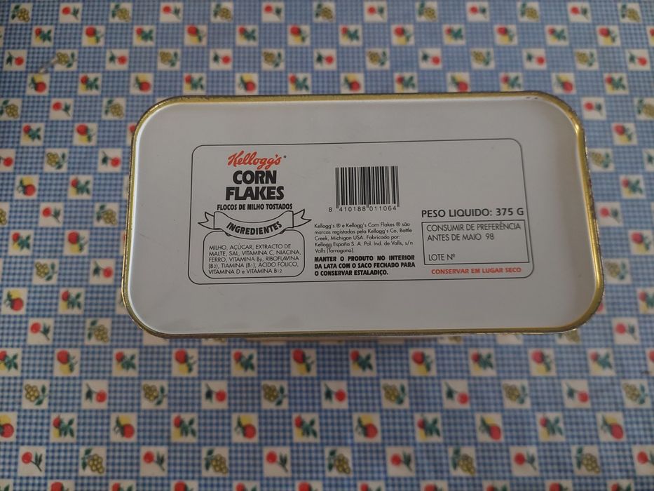 Caixa em lata Kelloggs Corn Flakes de 1997