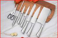 Набор ножей из нержавеющей стали с подставкой для кухни 7 предметов