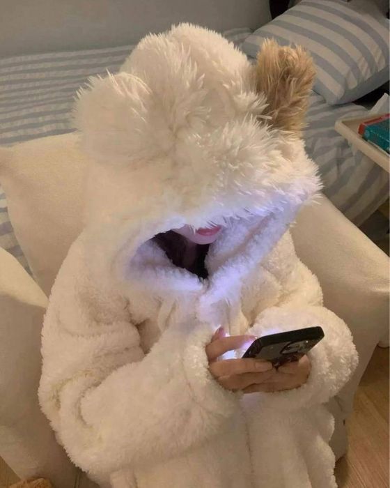 Женская пижама шерсть Тедди домашний костюм Мишка с ушками 42-46 S-L