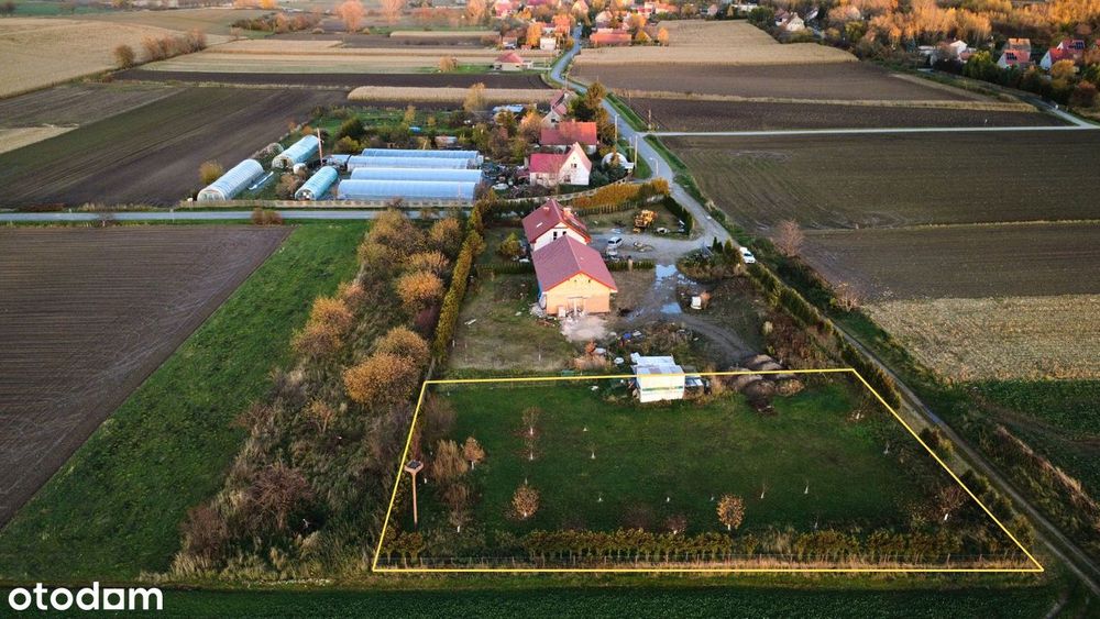 Działka pod budowę domu, media, mpzp – Rogów Sobocki k. Strzelina