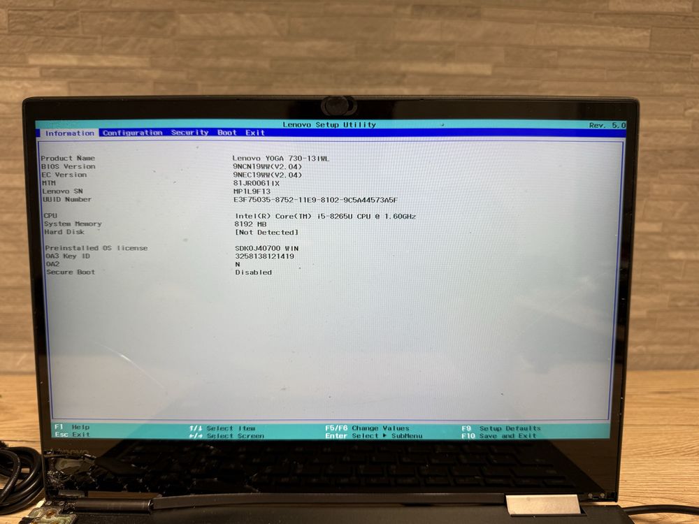 Плата,материнка,lenovo Yoga 730 13IWL intle i5-8265U/8gb