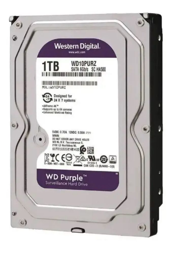 Жорсткий диск Western Digital 1TB Purple (WD10PURX)