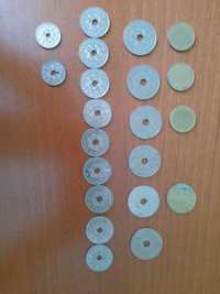 Monety kolekcjonerskie dunskie korony z dziurką, nominały 1,2,5,10,20