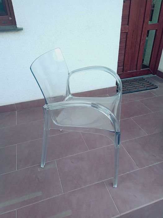 Krzesła przezroczyste Vanity Style z podłokietnikami 2 szt.
