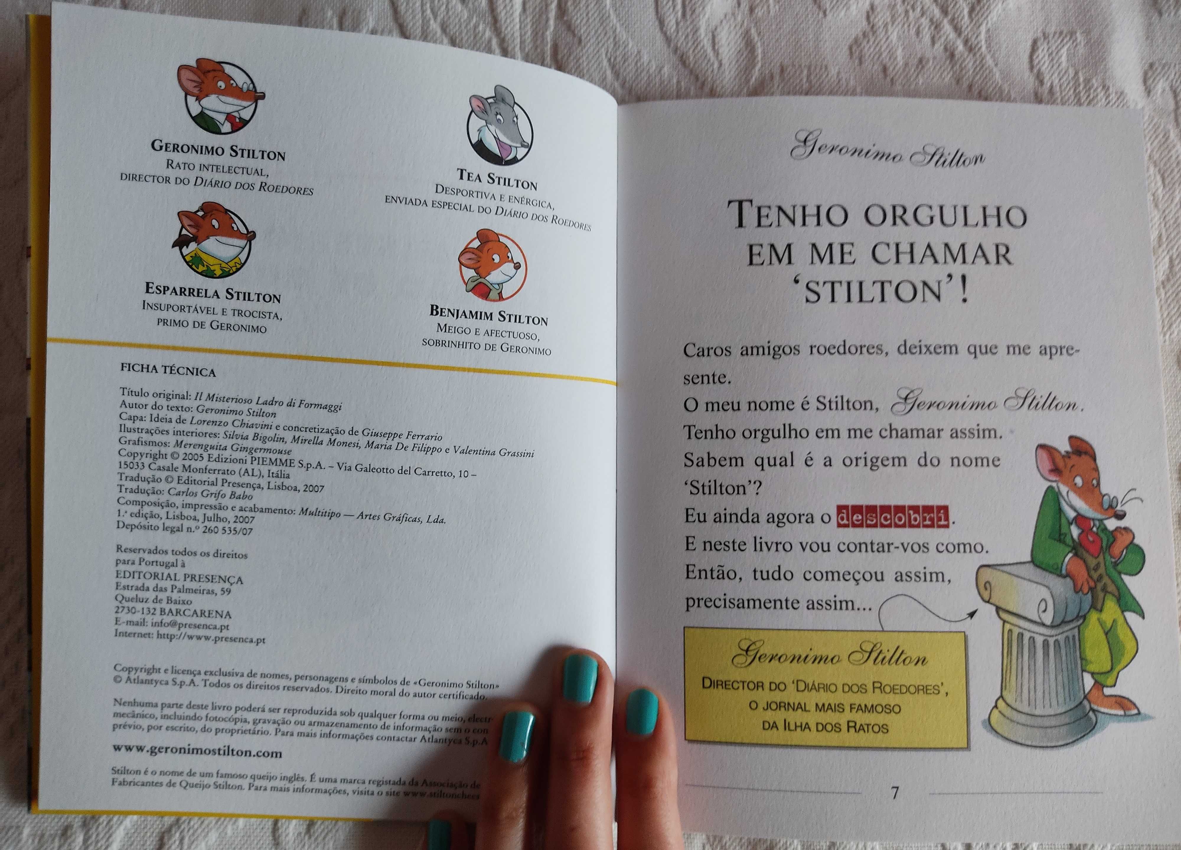 Livro - O Misterioso Ladrão de Queijos, de Geronimo Stilton