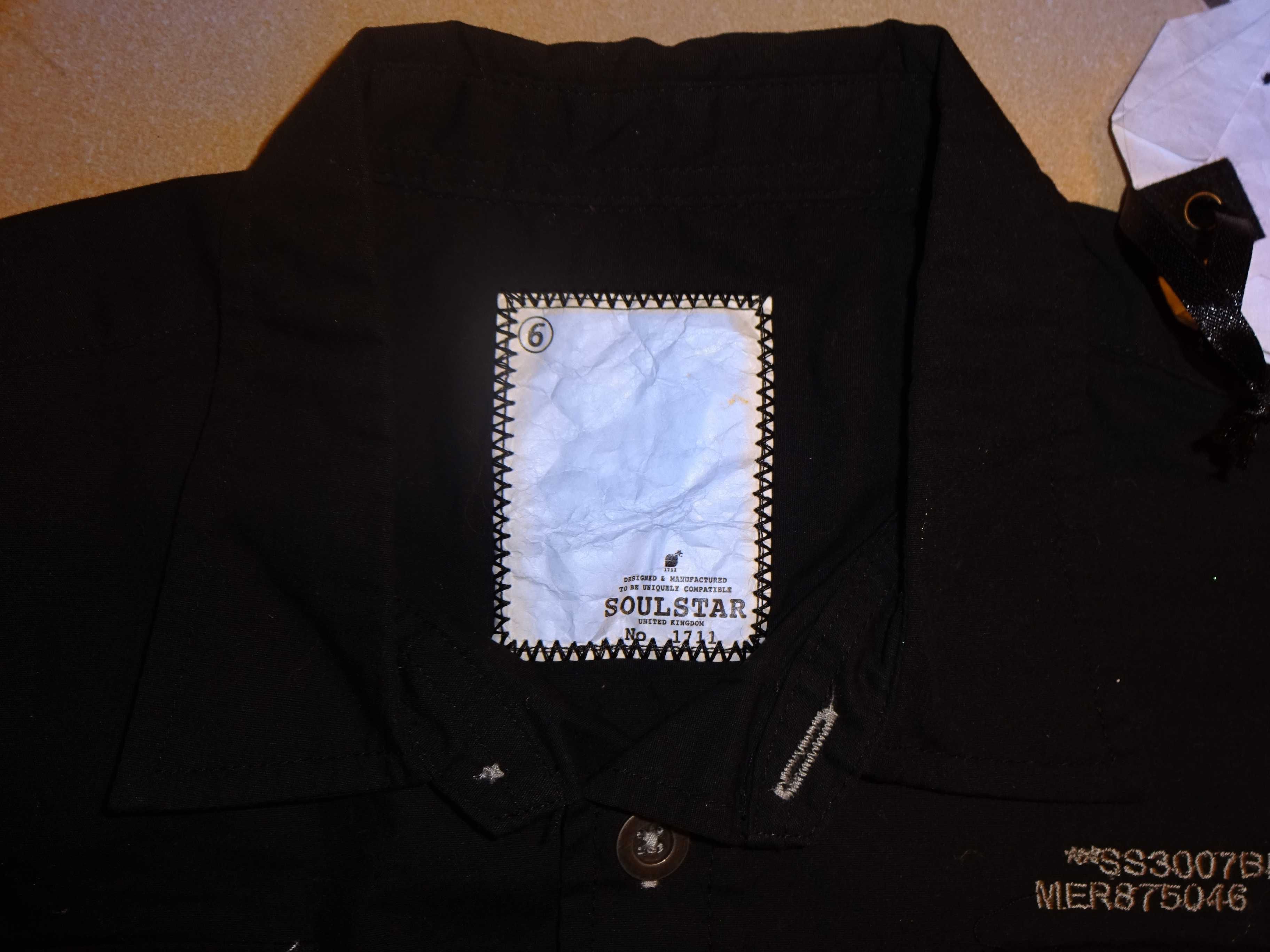 SOULSTAR 100% cotton czarna bawełniana koszula OKAZJA size 6