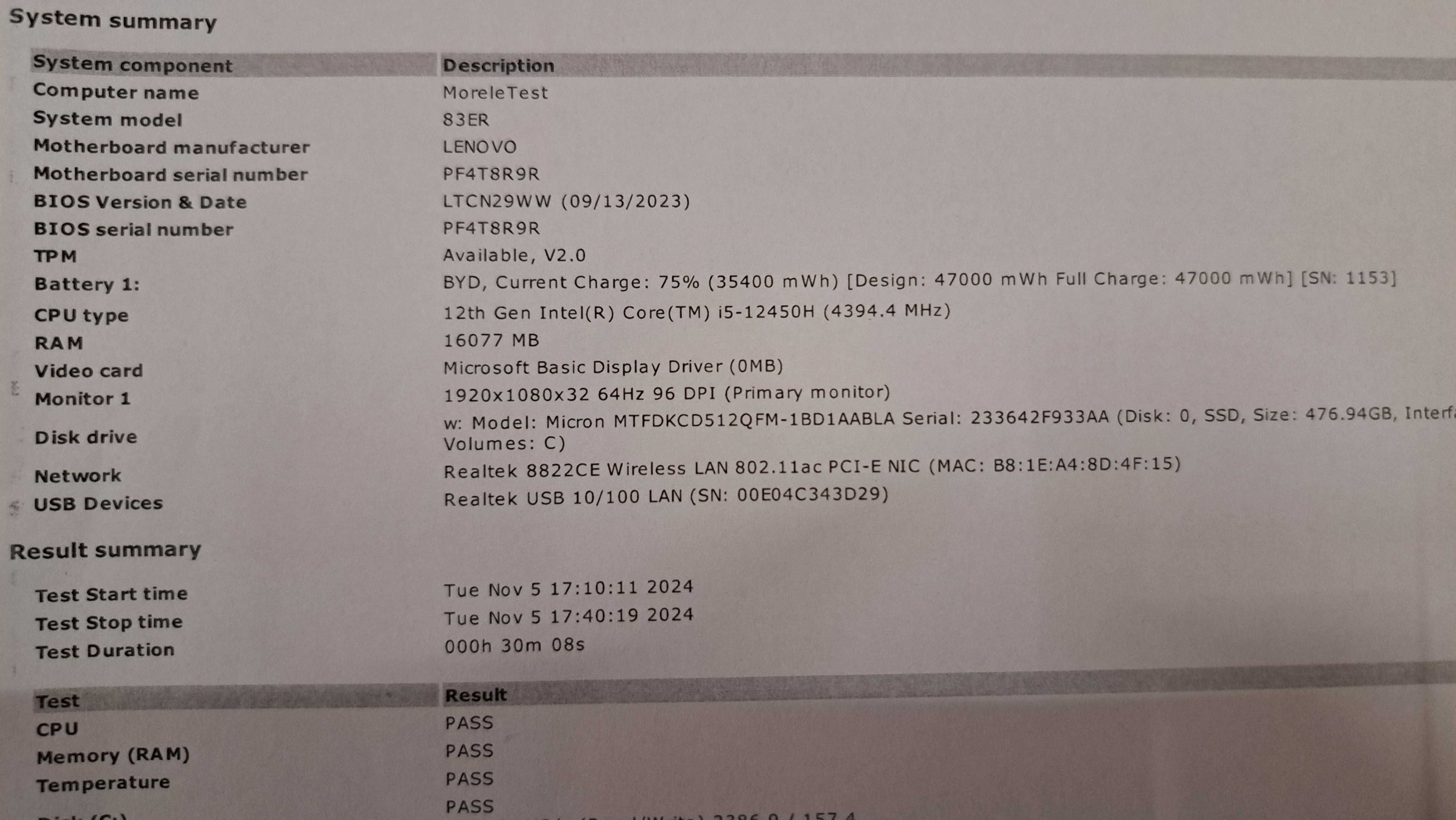 Lenovo IdeaPad Slim 3 15IAH8  - NOWY