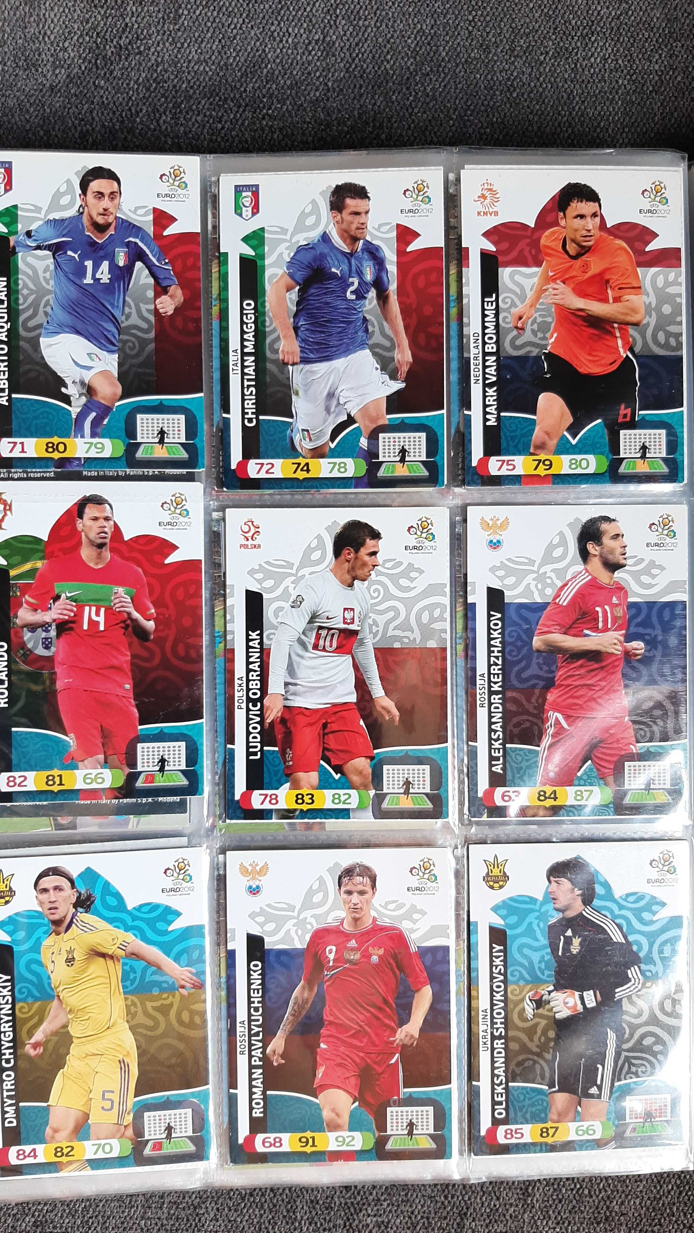 Karty EURO 2012 -komplet 19 sztuk plus gratis