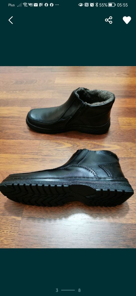 Skórzane Ocieplane Buty Męskie Na Zamek Super Lekkie Wygodne Ciepłe