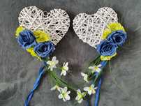 2 x serca 30cm dekoracja ozdoby brama wesele