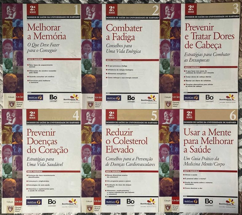 Dossier de Saúde da Universidade de Harvard (2ª série) - volumes 1 a 6