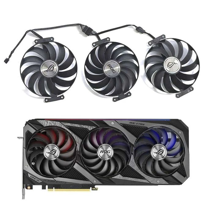 вентилятор кулер для видеокарты ASUS ROG Strix GeForce RTX 3080 3070