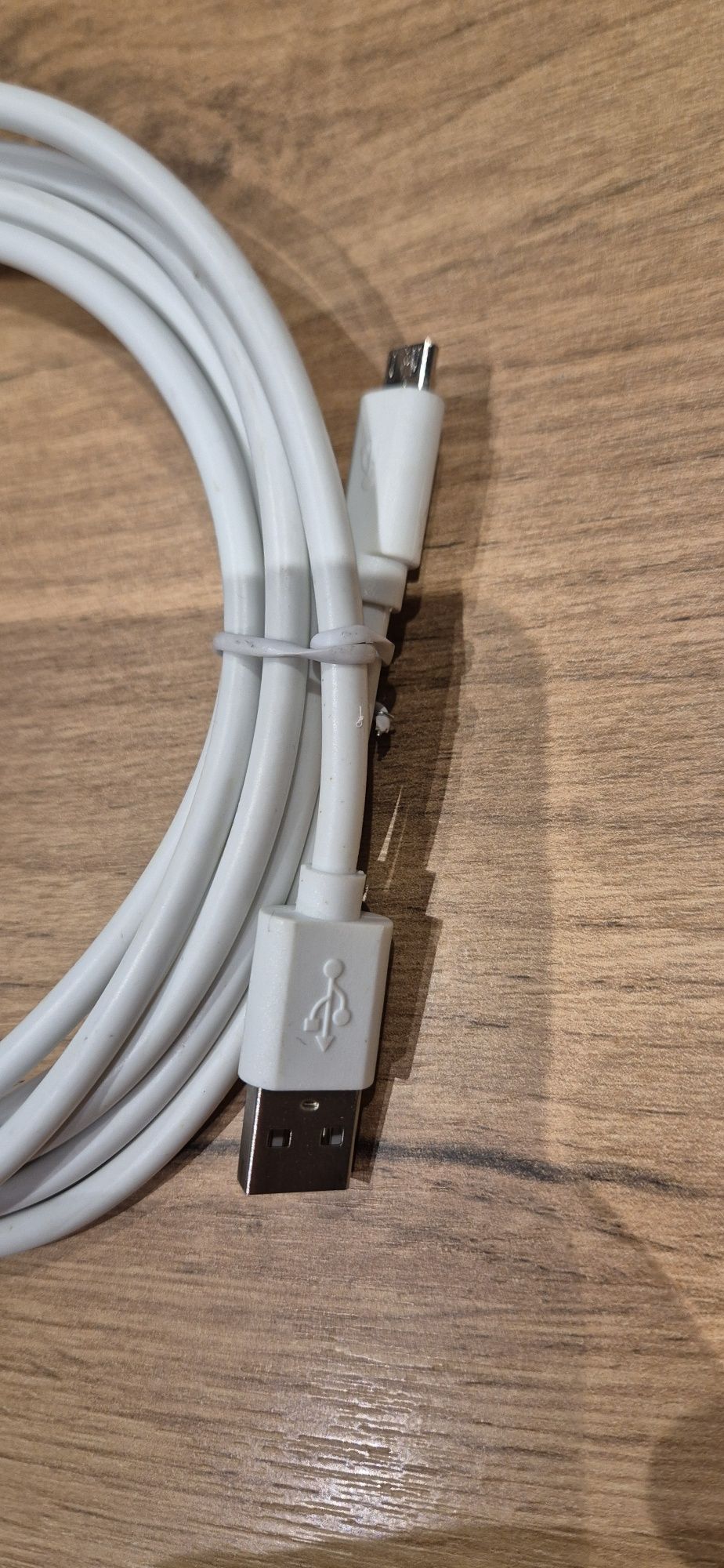 Kabel USB - microUSB 3m biały