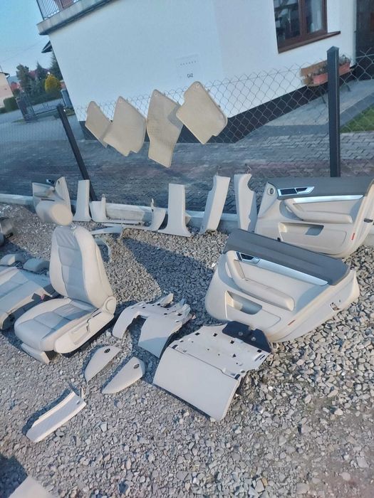 Wnętrze fotele skóra boczki tapicerki podłoga dywaniki audi a6 c6
