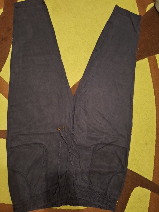 Spodnie 18 46 Bonmarche granat lyocel chinosy gumka