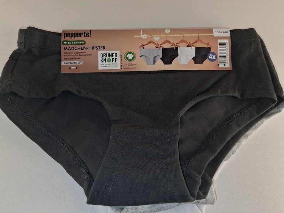 A195 Pepperts! Zestaw 4x Majtki Dziewczęce Hipster Bawełna 134/140