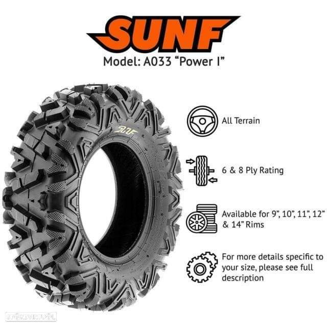 2 pneus novos  marca sun`f  25x10x12 modelo a033