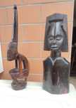 Peças decorativa africanas em madeira