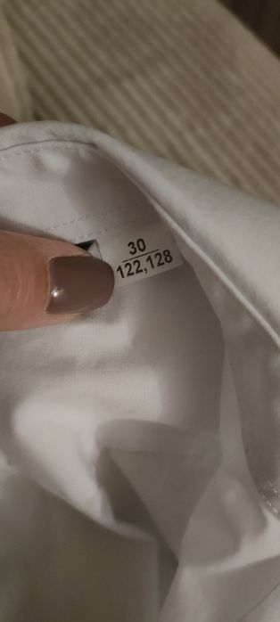 Biała koszula elegancka 122 128