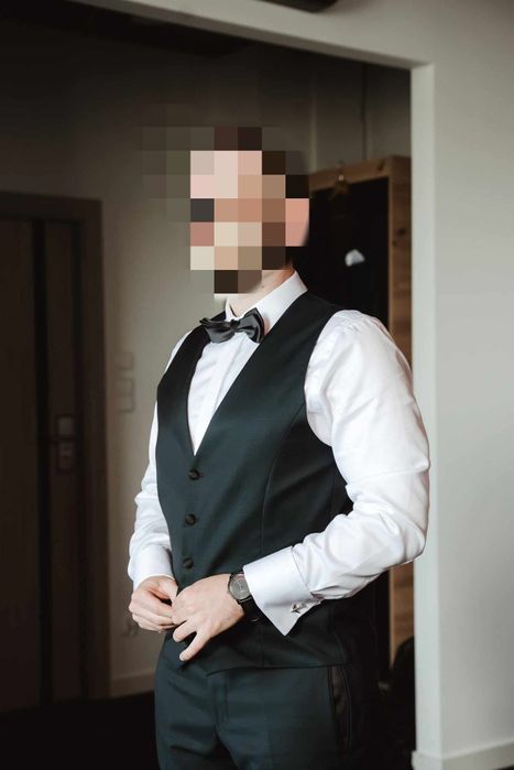 Zielony żakardowy garnitur ślubny Giacomo Conti