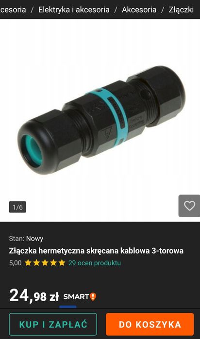 Złączka kablowa hermetyczna 3-torowa