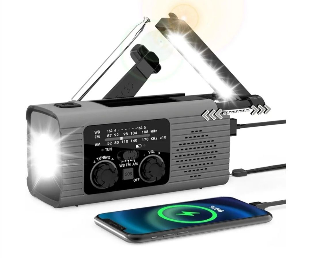 Rádio Solar com entrada USB