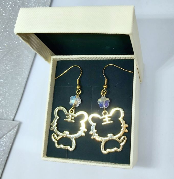 Kolczyki handmade Rok Tygrysa Japonia Korea kpop kawaii walentynki