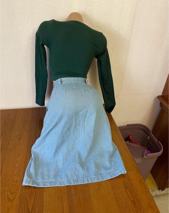 Джинсова спідниця)xs-x